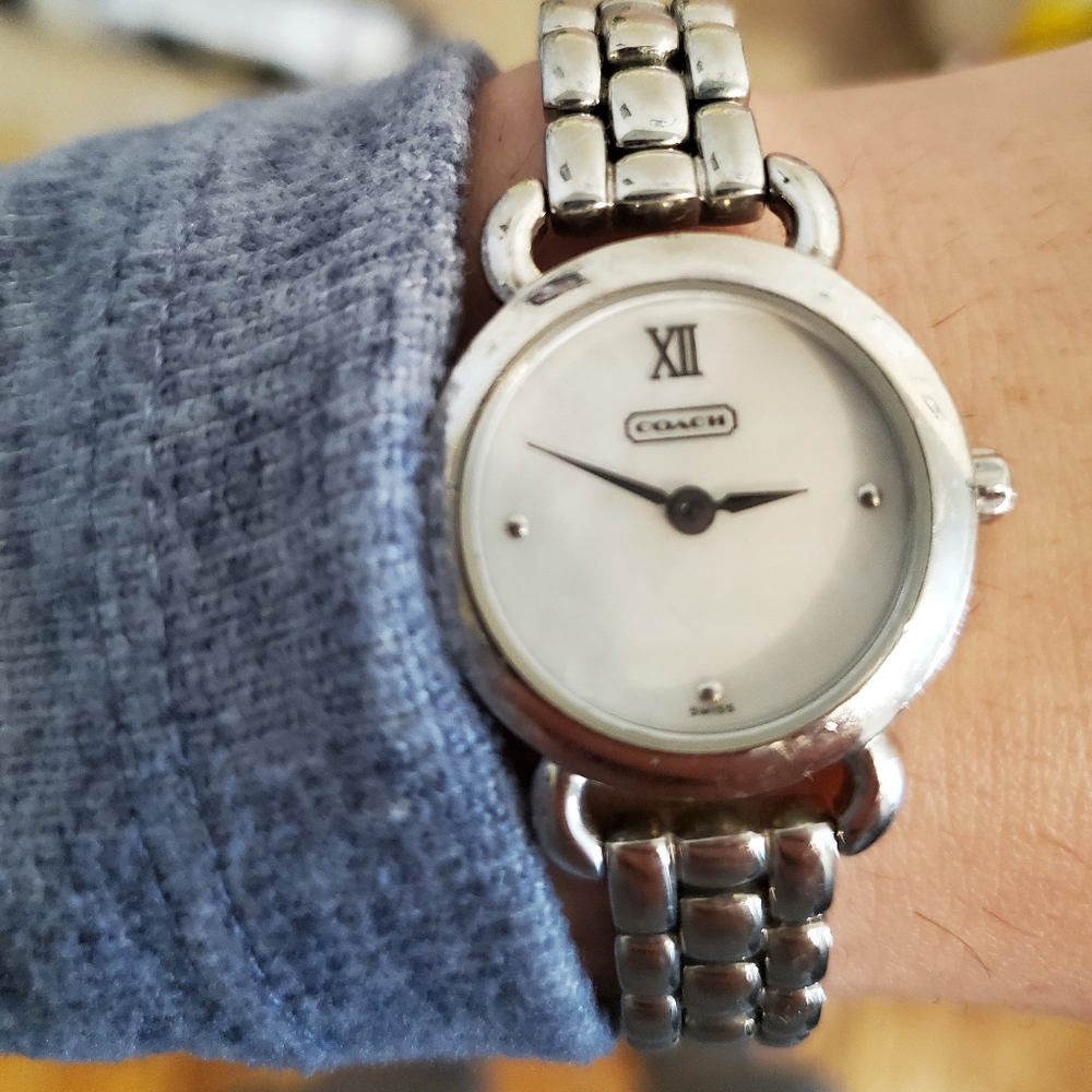 Mother of pearl Coach watch
